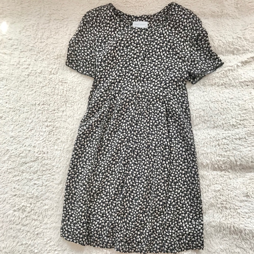 Meg Lauren Floral Back-Tie Maternity Dress